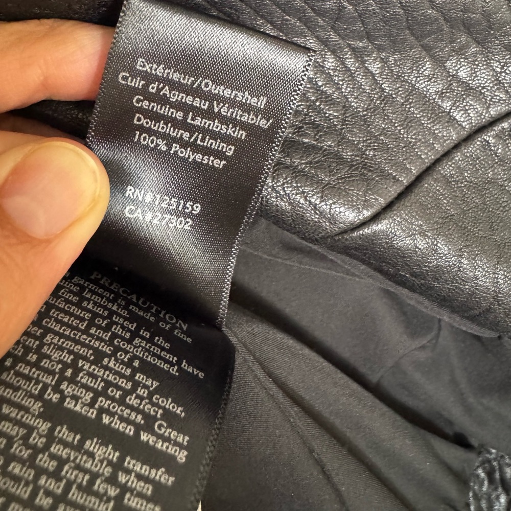 Mackage x Aritzia Rumer Pebbled Black Leather Moto Jacket - Picture 8 of 8